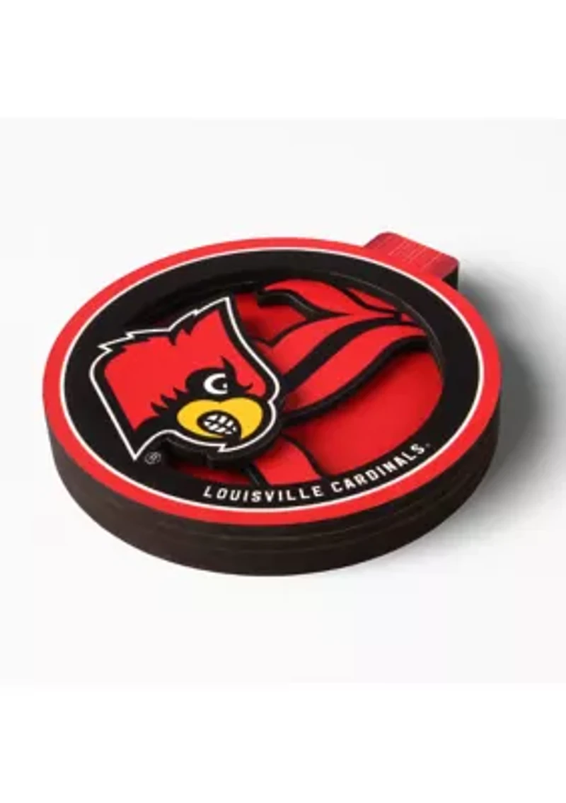 YouTheFan NCAA Louisville Cardinals 3D Logo Series Ornaments