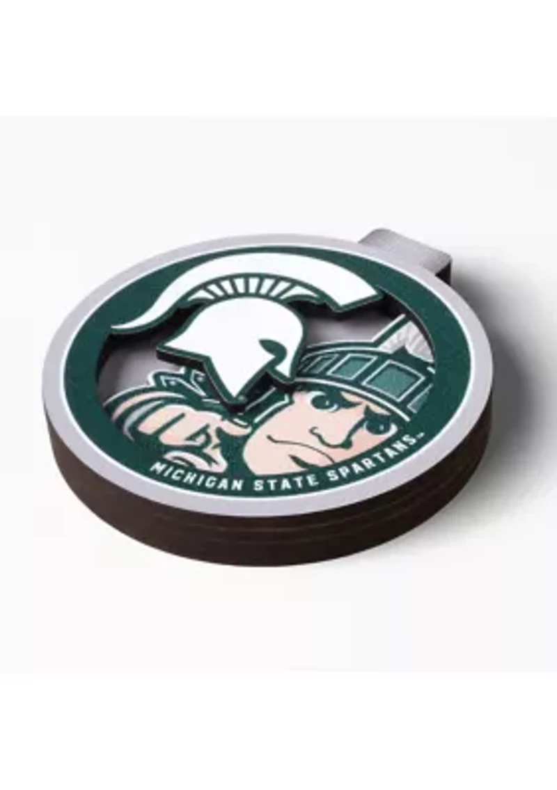 YouTheFan NCAA Michigan State Spartans 3D Logo Series Ornaments