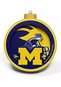 YouTheFan NCAA Michigan Wolverines 3D Logo Series Ornaments