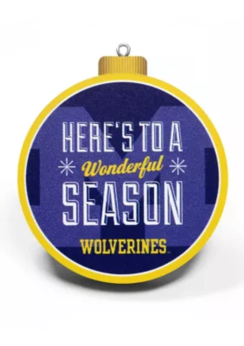 YouTheFan NCAA Michigan Wolverines 3D Logo Series Ornaments