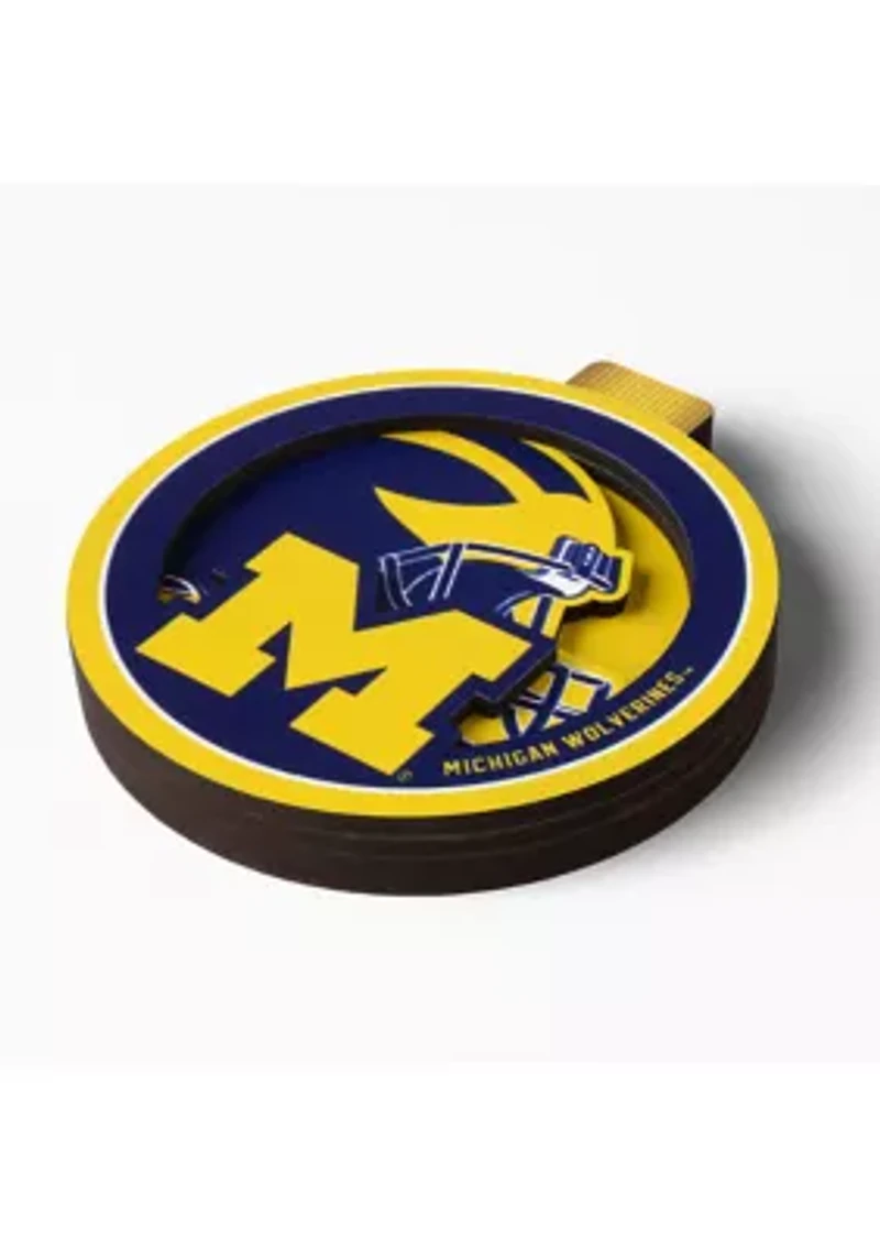 YouTheFan NCAA Michigan Wolverines 3D Logo Series Ornaments