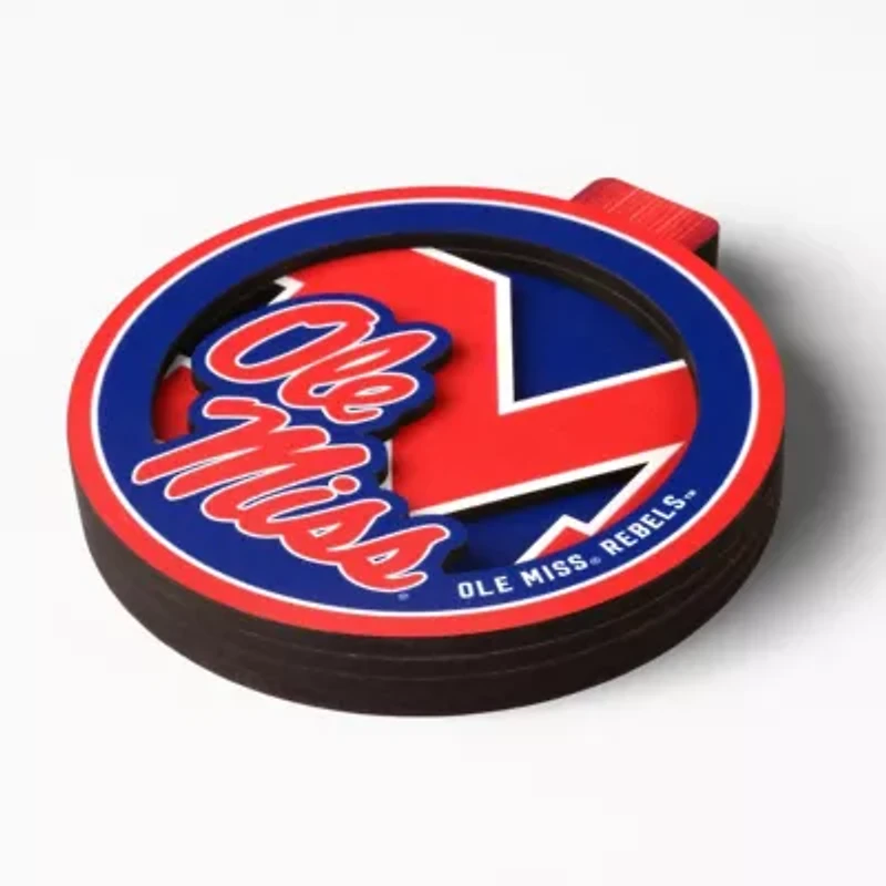 Ole Miss Rebels YouTheFan NCAA Mississippi Rebels 3D Logo Series Ornaments