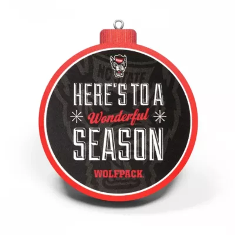 YouTheFan NCAA NC State Wolfpack 3D Logo Series Ornaments
