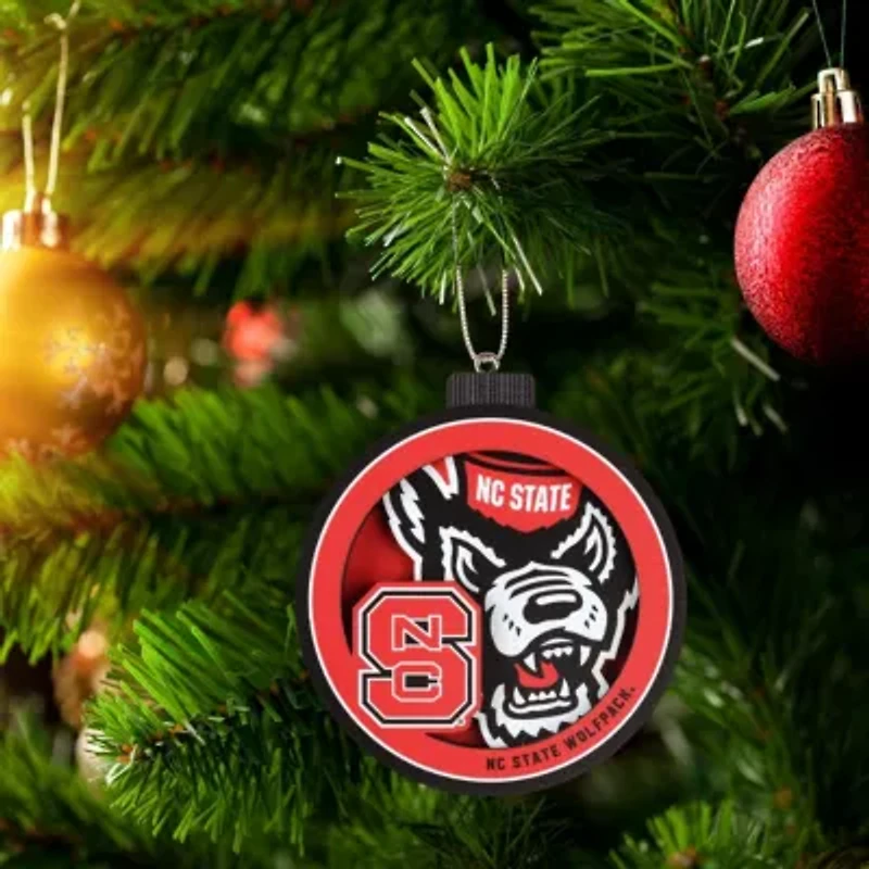YouTheFan NCAA NC State Wolfpack 3D Logo Series Ornaments