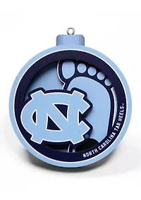 YouTheFan NCAA North Carolina Tar Heels 3D Logo Series Ornaments