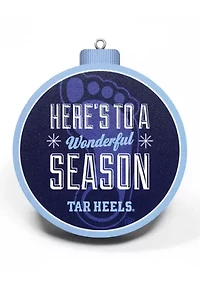 YouTheFan NCAA North Carolina Tar Heels 3D Logo Series Ornaments