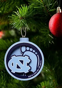YouTheFan NCAA North Carolina Tar Heels 3D Logo Series Ornaments