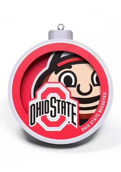 YouTheFan NCAA Ohio State Buckeyes 3D Logo Series Ornaments