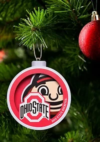 YouTheFan NCAA Ohio State Buckeyes 3D Logo Series Ornaments