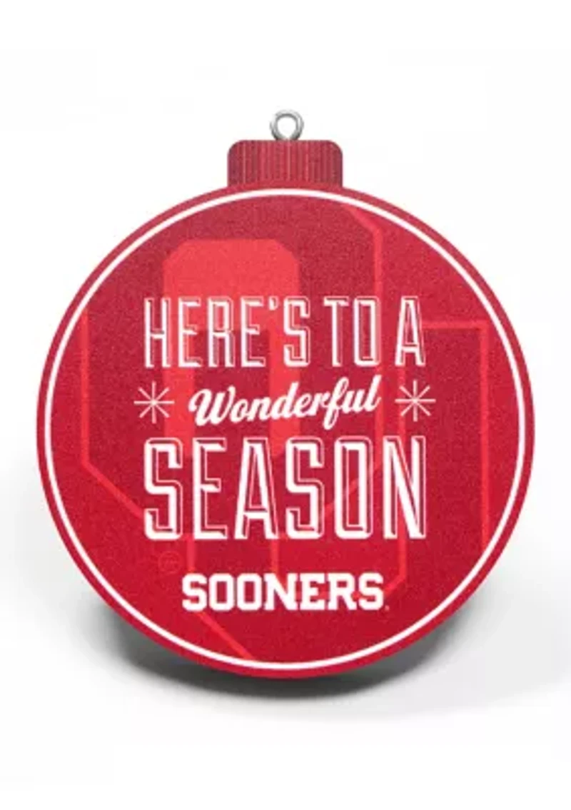YouTheFan NCAA Oklahoma Sooners 3D Logo Series Ornaments
