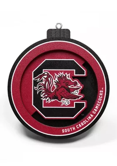 YouTheFan NCAA South Carolina Gamecocks 3D Logo Series Ornaments