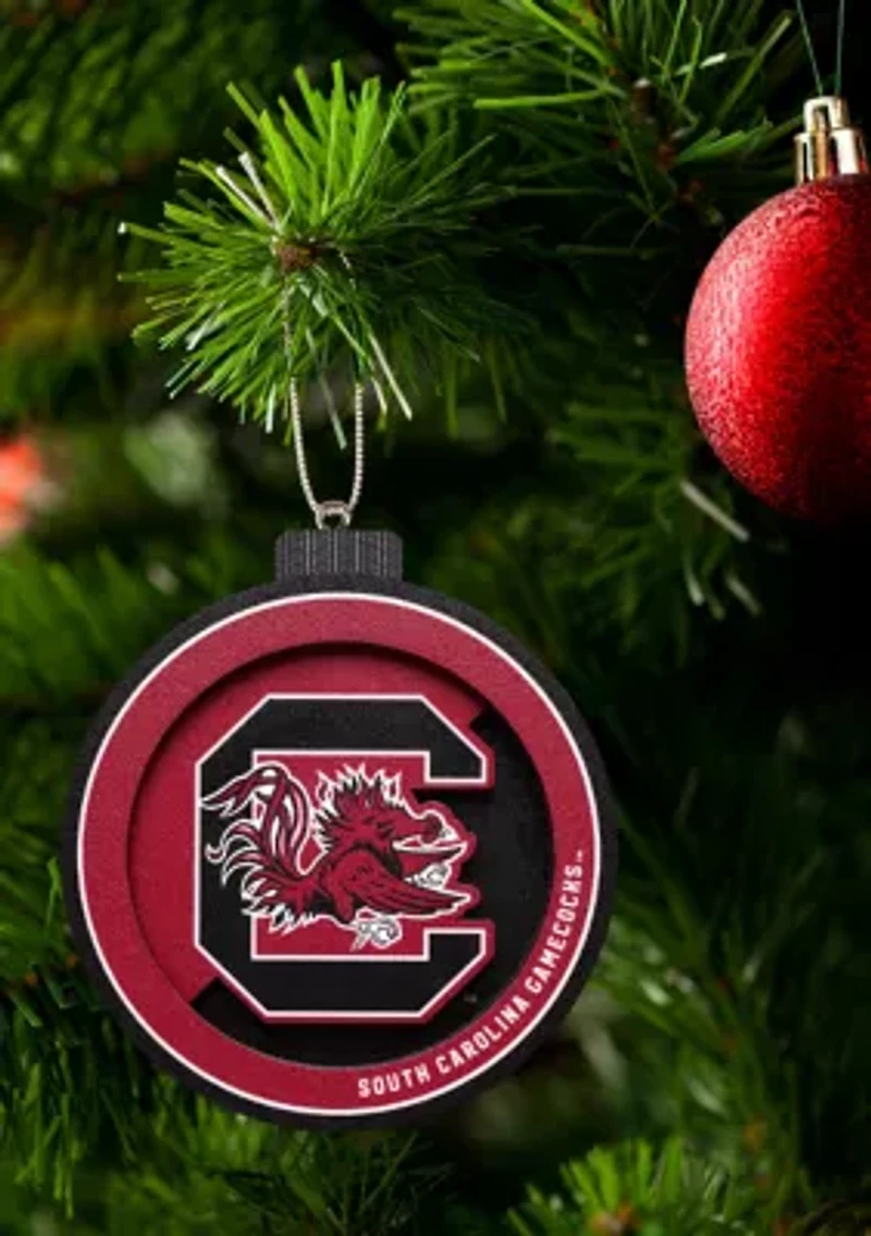 YouTheFan NCAA South Carolina Gamecocks 3D Logo Series Ornaments