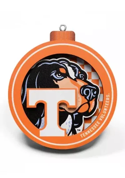 YouTheFan NCAA Tennessee Volunteers 3D Logo Series Ornaments