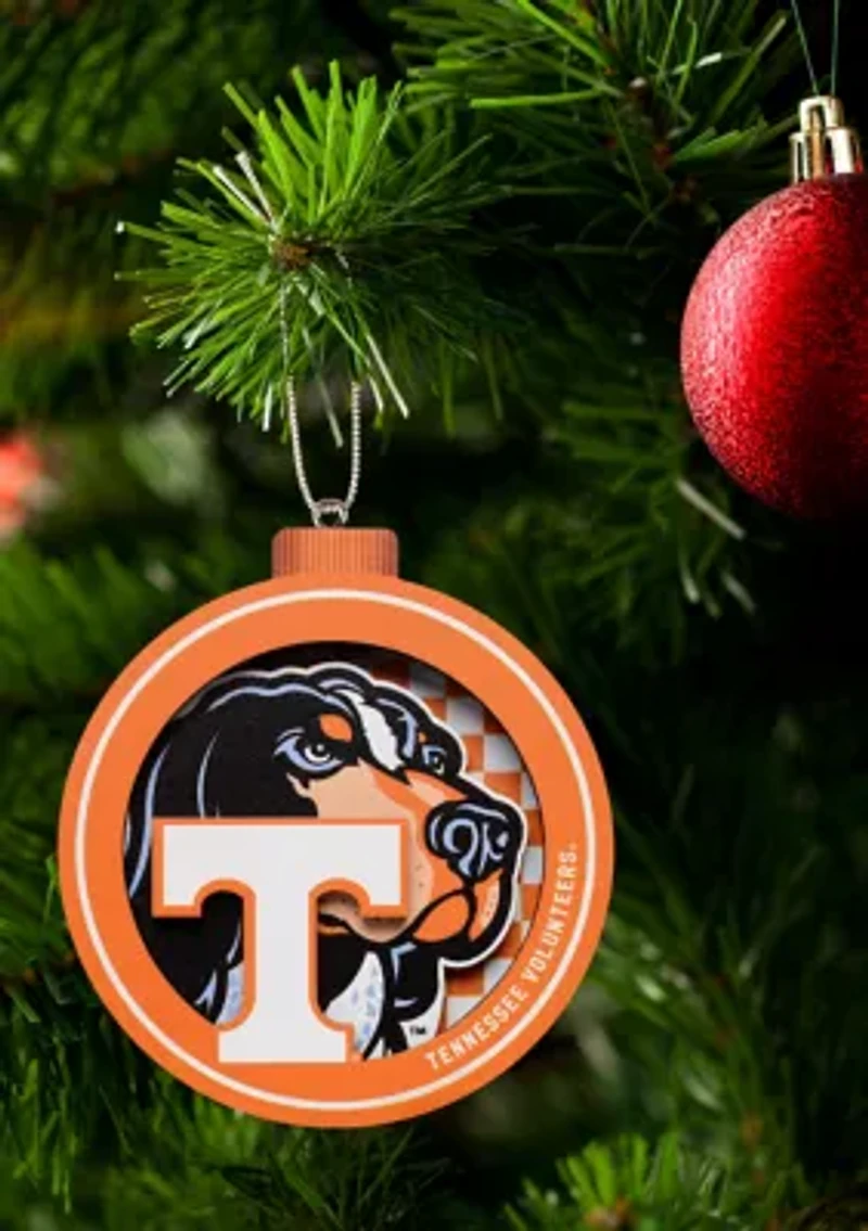 YouTheFan NCAA Tennessee Volunteers 3D Logo Series Ornaments
