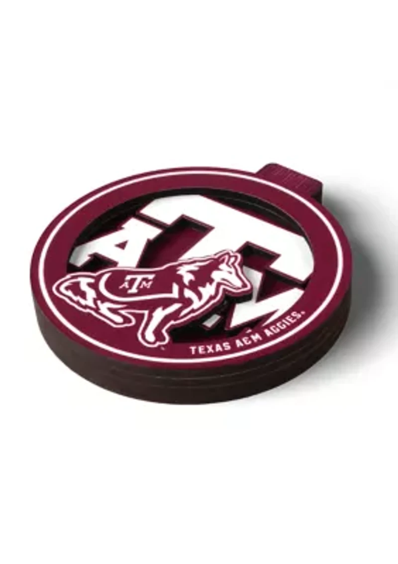 YouTheFan NCAA Texas A&M Aggies 3D Logo Series Ornaments