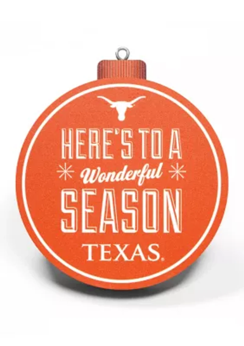 YouTheFan NCAA Texas Longhorns 3D Logo Series Ornaments