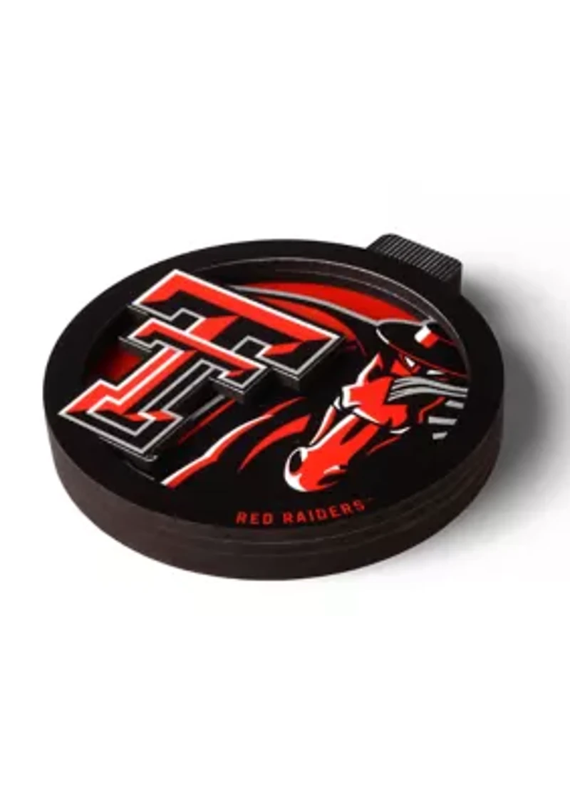 YouTheFan NCAA Texas Tech Red Raiders 3D Logo Series Ornaments