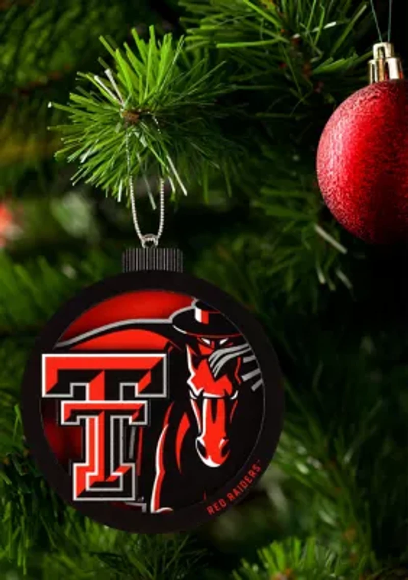 YouTheFan NCAA Texas Tech Red Raiders 3D Logo Series Ornaments