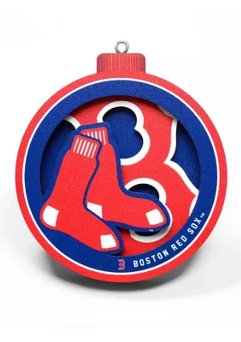 YouTheFan MLB Boston Red Sox 3D Logo Series Ornaments