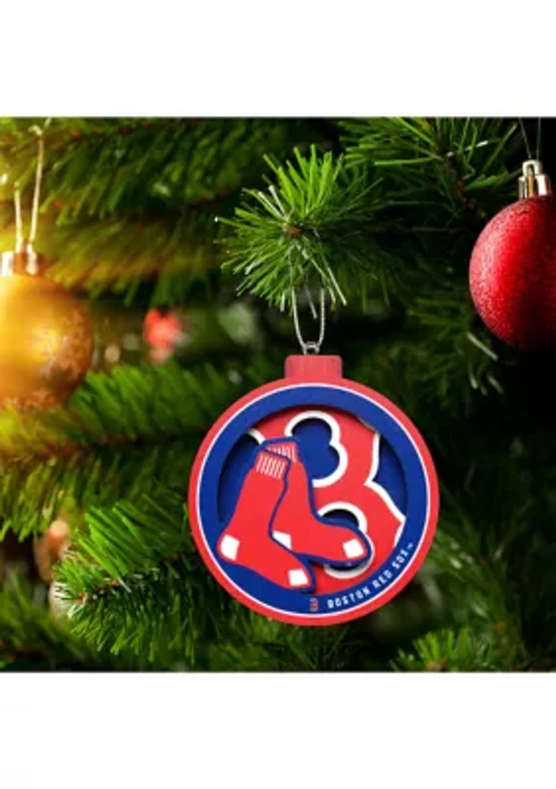 YouTheFan MLB Boston Red Sox 3D Logo Series Ornaments