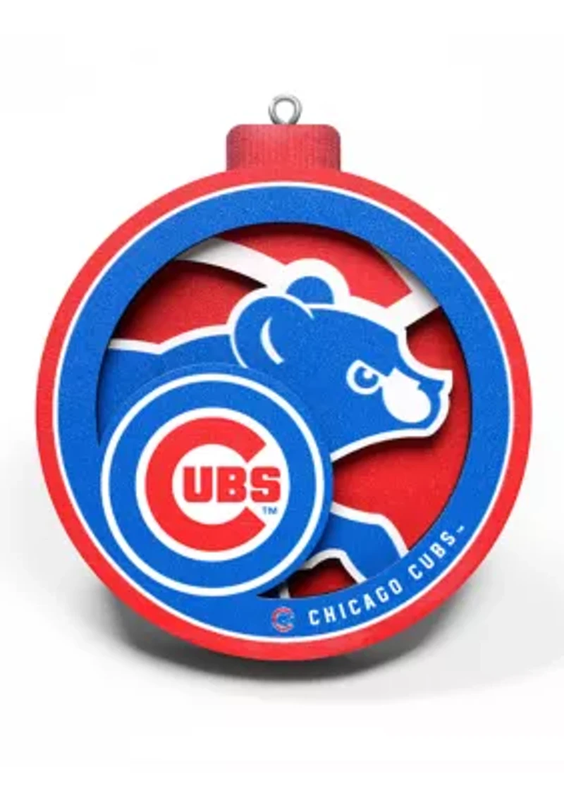 YouTheFan MLB Chicago Cubs 3D Logo Series Ornaments