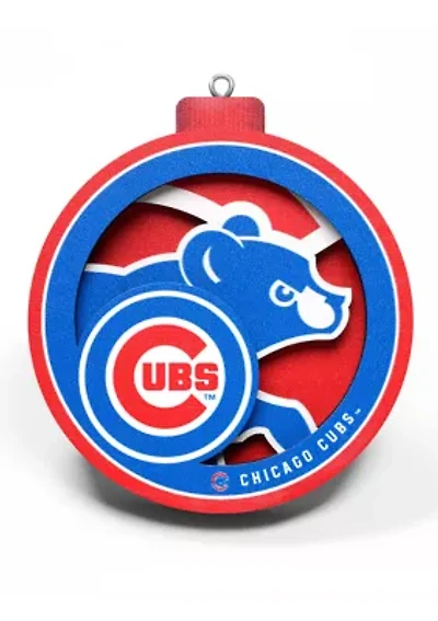 YouTheFan MLB Chicago Cubs 3D Logo Series Ornaments
