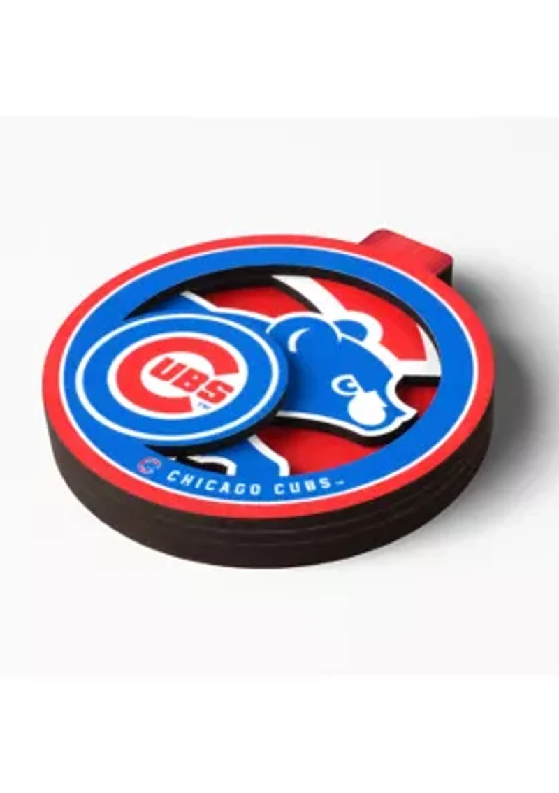 YouTheFan MLB Chicago Cubs 3D Logo Series Ornaments