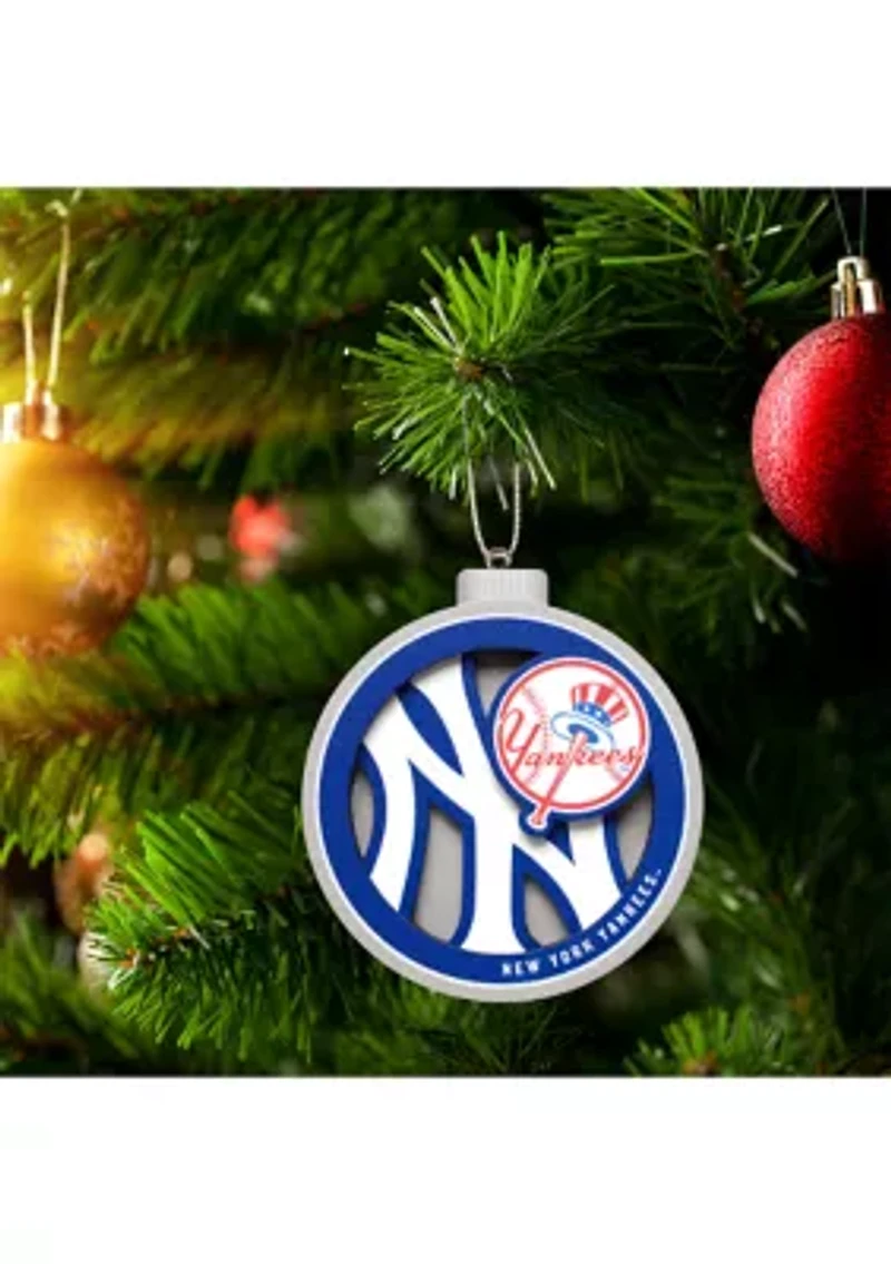 YouTheFan MLB New York Yankees 3D Logo Series Ornaments