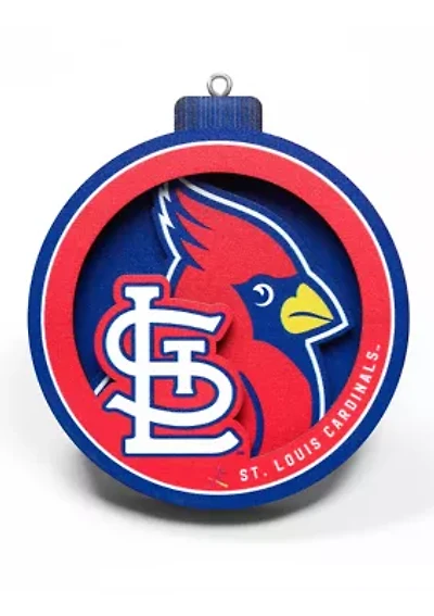 YouTheFan MLB St. Louis Cardinals 3D Logo Series Ornaments