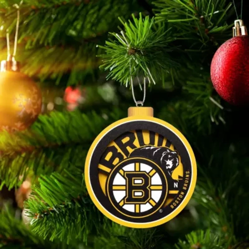 YouTheFan NHL Boston Bruins 3D Logo Series Ornaments