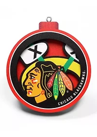 YouTheFan NHL Chicago Blackhawks 3D Logo Series Ornaments