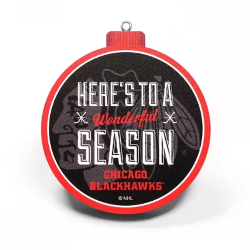 YouTheFan NHL Chicago Blackhawks 3D Logo Series Ornaments