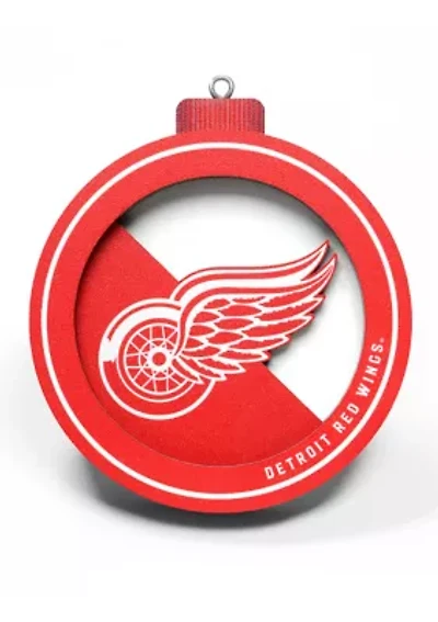 YouTheFan NHL Detroit Red Wings (Joe Louis) 3D Logo Series Ornaments