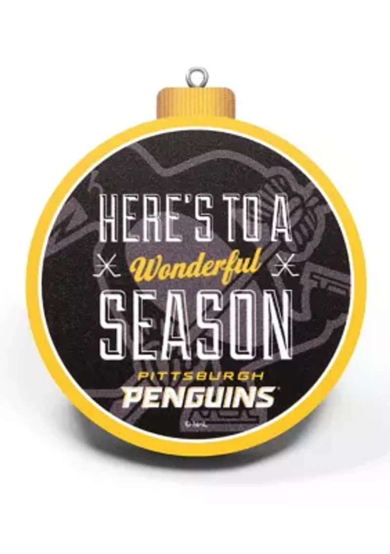 YouTheFan NHL Pittsburgh Penguins 3D Logo Series Ornaments