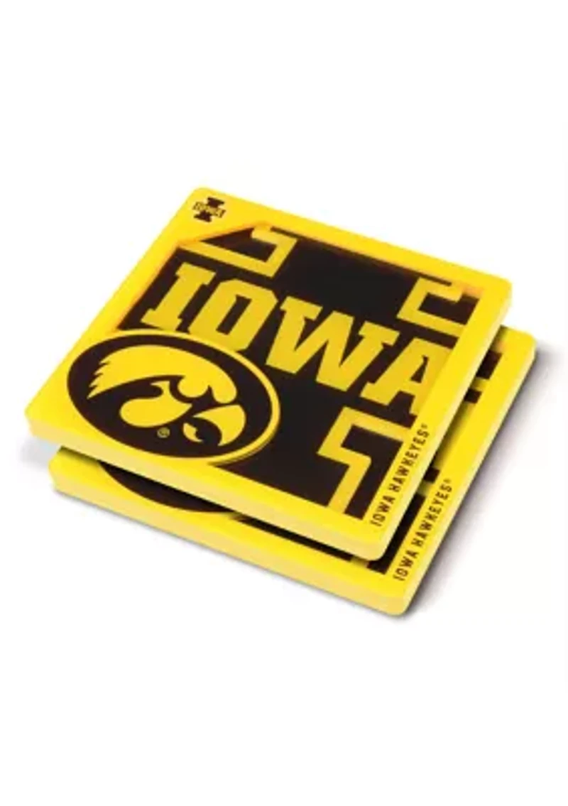 YouTheFan NCAA Iowa Hawkeyes 3D Logo Series Coasters