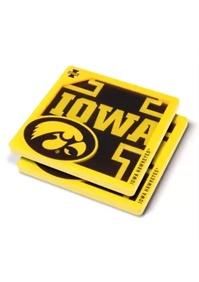 YouTheFan NCAA Iowa Hawkeyes 3D Logo Series Coasters