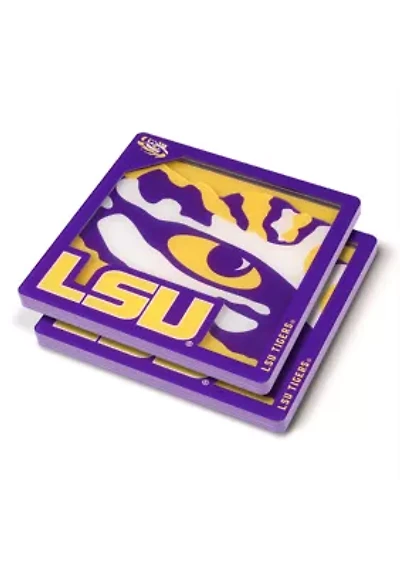 YouTheFan NCAA LSU Tigers 3D Logo Series Coasters