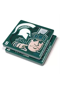 Michigan State Spartans YouTheFan NCAA Michigan St Spartans 3D Logo Series Coasters
