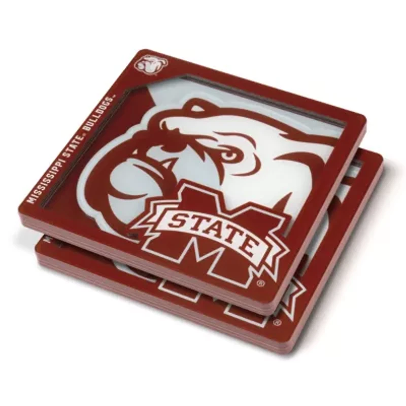 Mississippi State Bulldogs YouTheFan NCAA Mississippi St Bulldogs 3D Logo Series Coasters