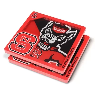 YouTheFan NCAA NC State Wolfpack 3D Logo Series Coasters
