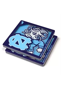 YouTheFan NCAA North Carolina Tar Heels 3D Logo Series Coasters