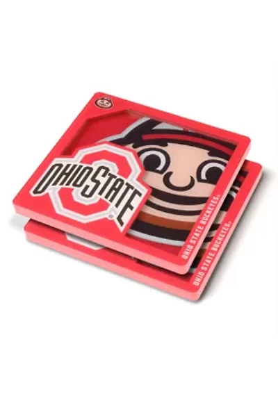 YouTheFan NCAA Ohio State Buckeyes 3D Logo Series Coasters