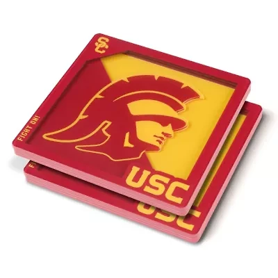 YouTheFan NCAA USC Trojans 3D Logo Series Coasters