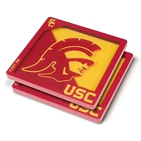 YouTheFan NCAA USC Trojans 3D Logo Series Coasters