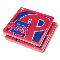 YouTheFan MLB Philadelphia Phillies 3D Logo Series Coasters