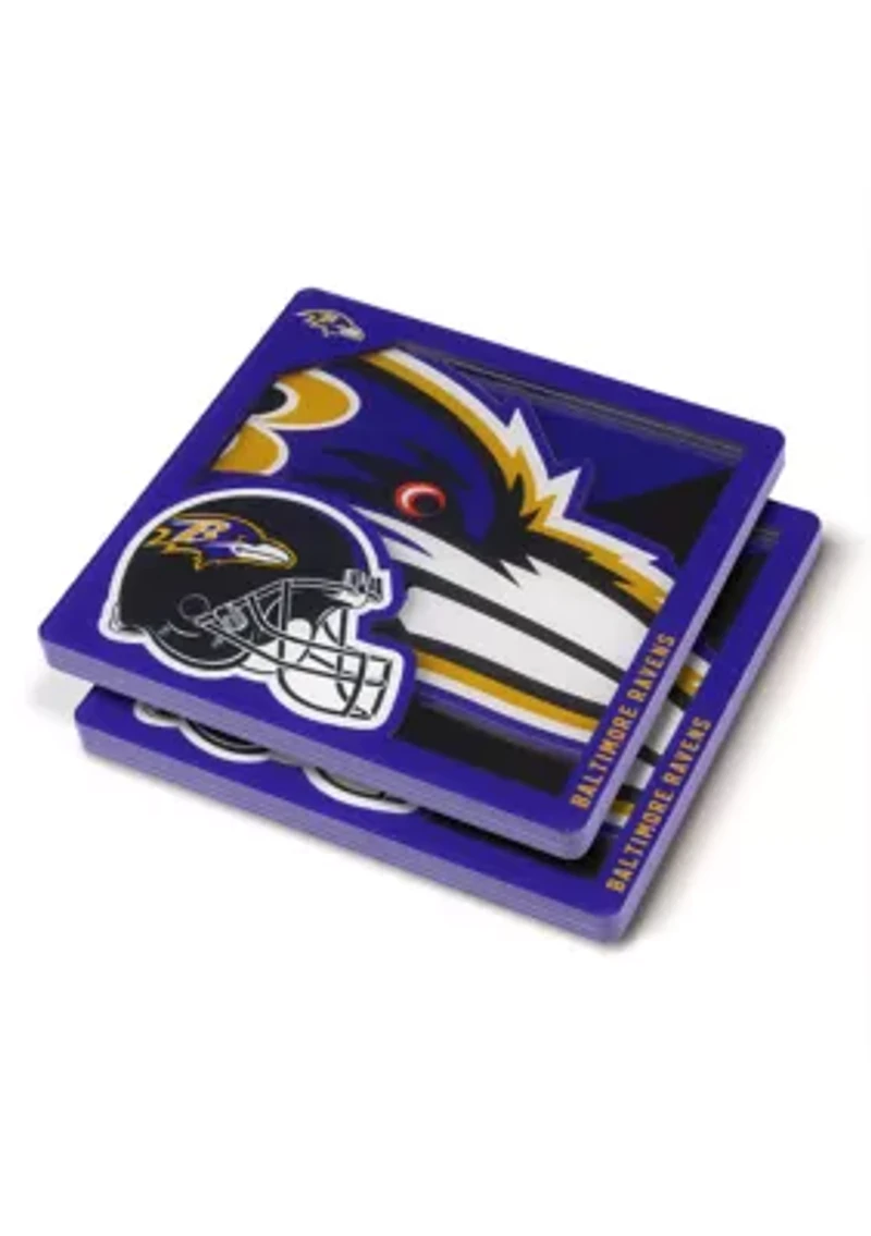 YouTheFan NFL Baltimore Ravens 3D Logo Series Coasters