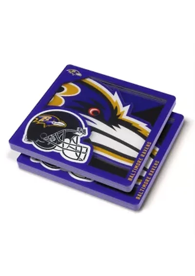 YouTheFan NFL Baltimore Ravens 3D Logo Series Coasters