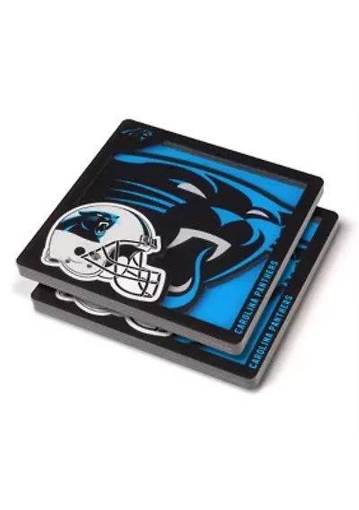 YouTheFan NFL Carolina Panthers 3D Logo Series Coasters