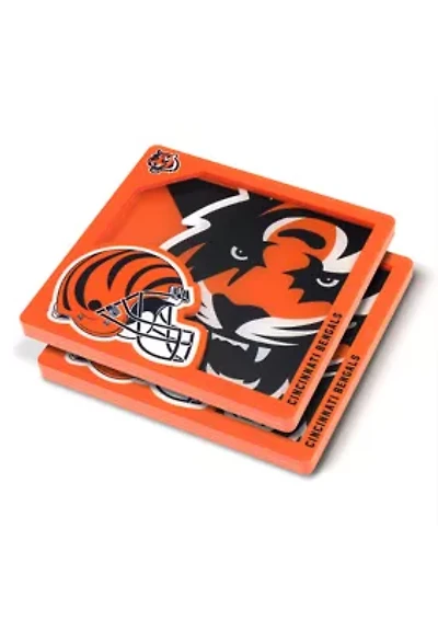 YouTheFan NFL Cincinnati Bengals 3D Logo Series Coasters