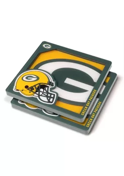 YouTheFan NFL Green Bay Packers 3D Logo Series Coasters